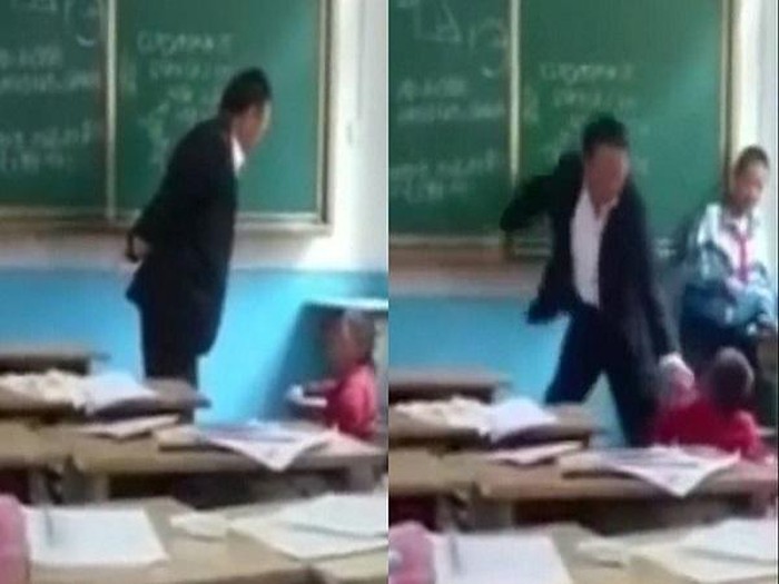 Hình ảnh khiến nhiều người phẫn nộ. Ảnh cắt từ clip