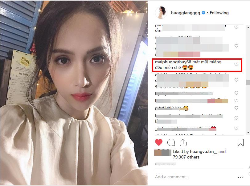 Mai Phương Thúy không tiếc lời khen cho nhan sắc xinh đẹp của Hương Giang.