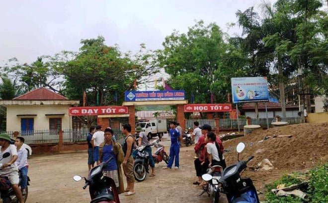 Trường Tiểu học Đồng Lương, nơi xảy ra vụ việc. Ảnh: N.D.
