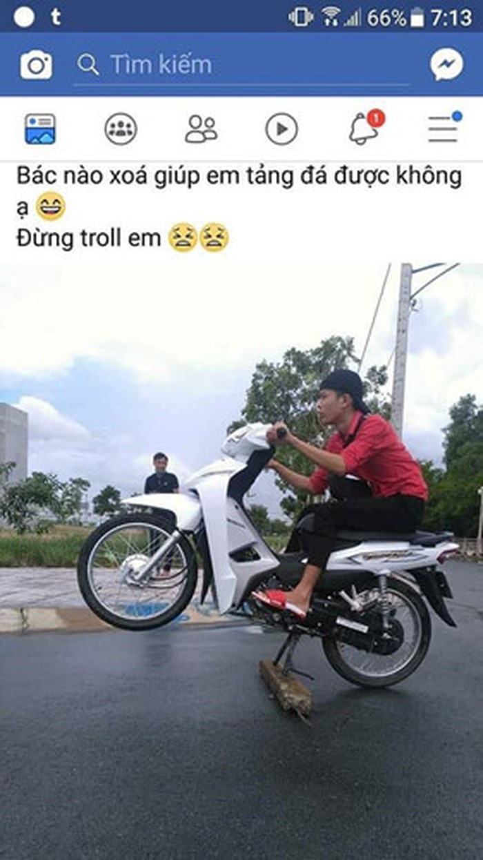 Bài chia sẻ của nam thanh niên.