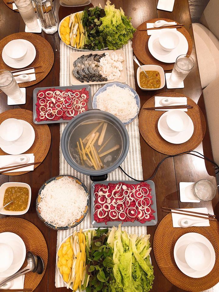 Món bò nhúng dấm mẹ Hà Tăng làm cho cả nhà.  