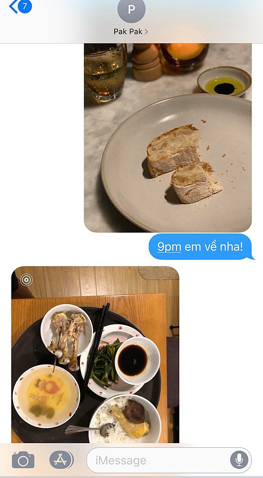 Tin nhắn giữa Phạm Anh Khoa và bà xã.    