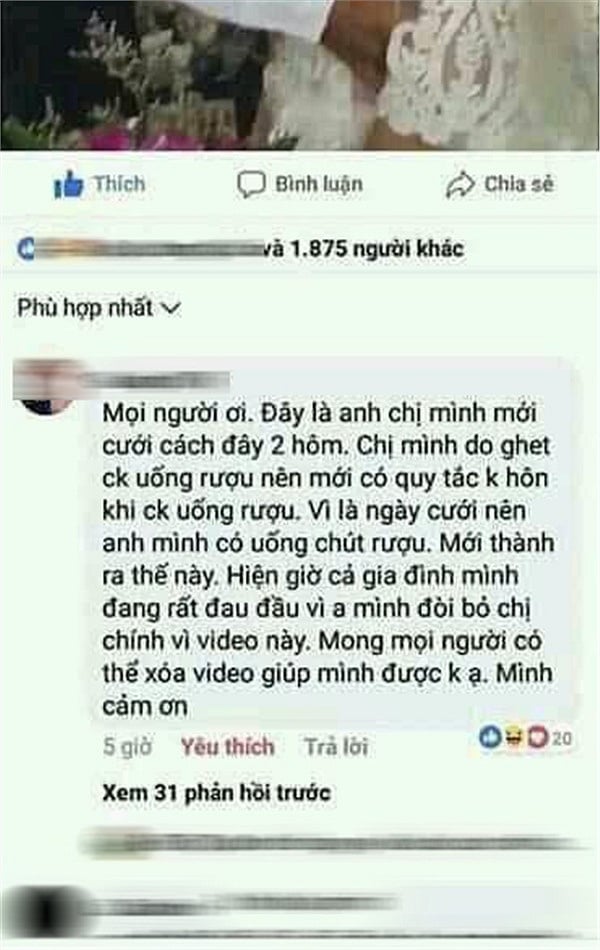 Thông tin được chia sẻ trên mạng xã hội.