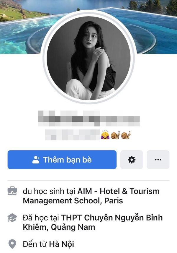 Trang cá nhân của cô gái này.