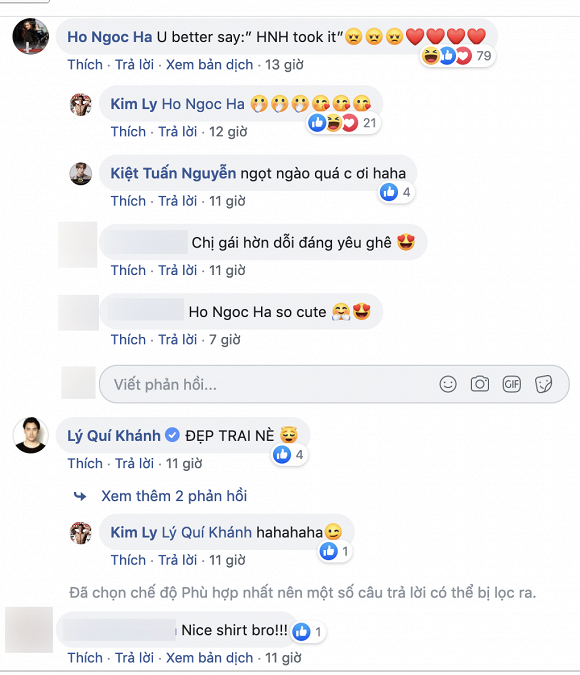 Hà Hồ đã vào trách yêu khiến cư dân mạng vô cùng thích thú.    