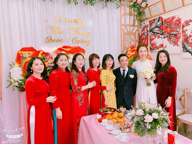 Hình ảnh trong đám hỏi của Cường Đô La và Đàm Thu Trang hồi tháng 1 vừa qua.