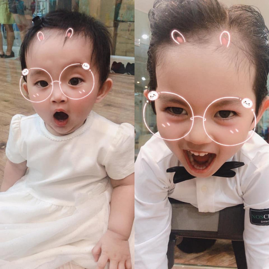 2 con đáng yêu của Khánh Thi - Phan Hiển có nhiều nét giống bố hơn là giống mẹ.