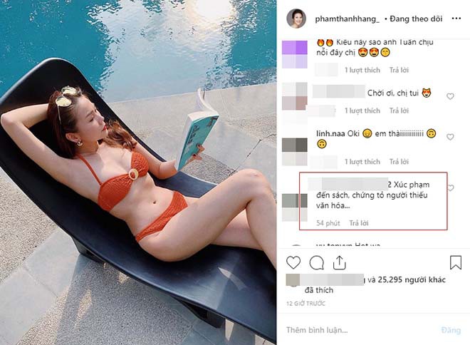 Hình ảnh mới của Thanh Hằng nhận được bình luận nặng nề.    