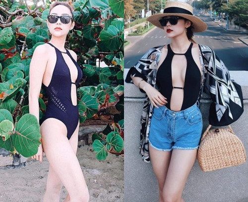 Minh Hằng chính là một trong những người đẹp có khả năng F5 thần sầu những bộ đồ bơi thành Shbet999 com đăng nhập street style sành điệu. Ví như mẫu áo tắm cắt khoét ”khó nhằn” thế này cũng được cô nàng mix cực nuột với quần shorts jeans và áo khoác kimono, gợi cảm hết cỡ.    