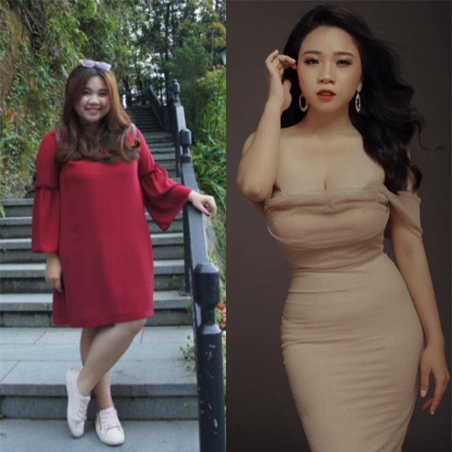 Vân Anh đã có cuộc lột xác ngoạn mục sau khi giảm 30kg.    