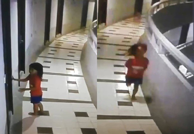 Bé gái trèo qua lan can rồi không may rơi từ tầng 12 xuống.
