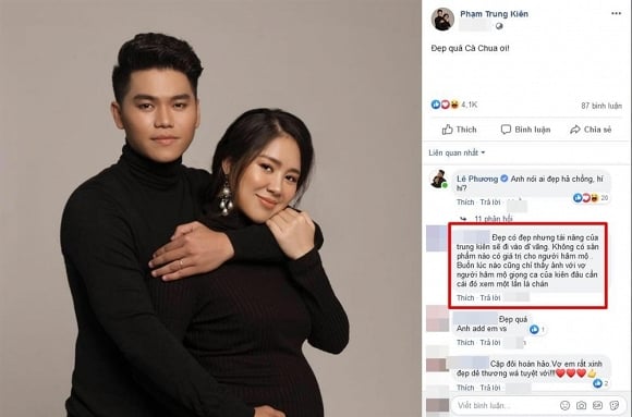 Mới đây, ông xã Lê Phương khá hào hứng cập nhật ảnh đại diện là khoảnh khắc tình cảm bên vợ và ngợi khen: 