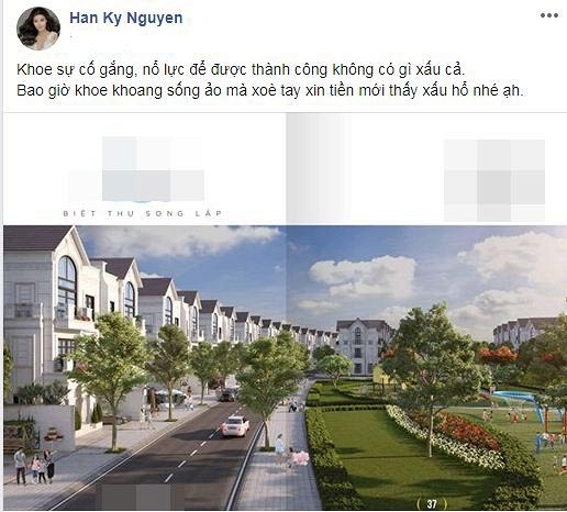 Kỳ Hân đáp trả khi bị cho là khoe khoang.    