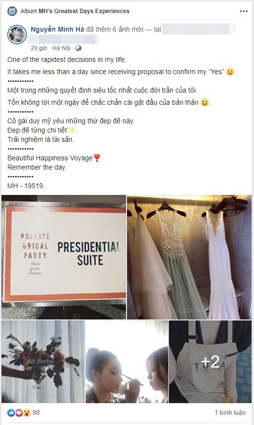 Những chia sẻ của Minh Hà trong quá trình chụp ảnh.    