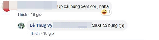 Cô tiết lộ vòng bụng vẫn chưa lộ rõ.    