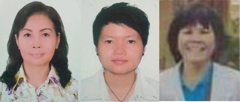 Nghi can Hà (ở giữa) và 2 đồng phạm.