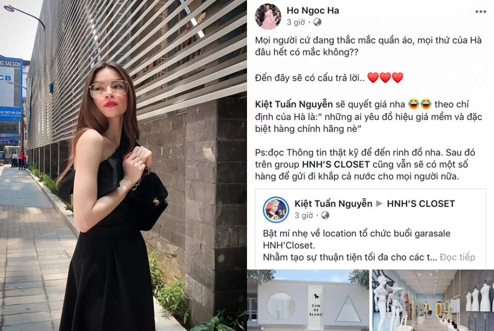 Hồ Ngọc Hà thuê cửa hàng để sale lại đồ hiệu mình từng mặc.