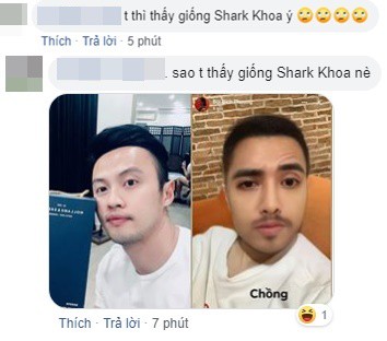 Tuy nhiên, ảnh người chồng của Bích Phương qua phần mềm lại giống Shark Khoe đến ngỡ ngàng.