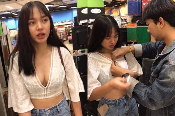 Hình ảnh chàng trai dùng 'biện pháp mạnh' chỉnh đốn Shbet999 com đăng nhập cho bạn gái. 