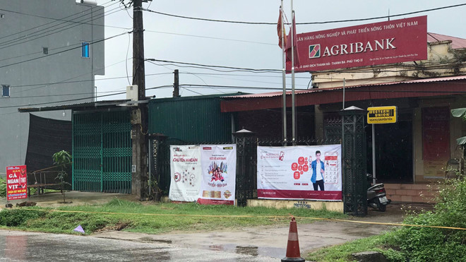 Ngân hàng Agribank bị cướp hơn 500 triệu đồng. Ảnh Minh Hải.