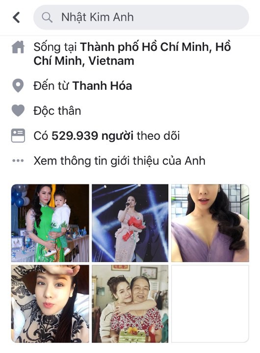 Nhật Kim Anh đã đổi chế độ sang 