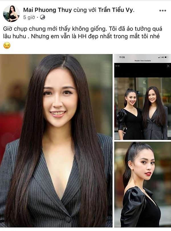 Mai Phương Thúy tự thấy mình ảo tưởng khi nói Tiểu Vy giống mình.    