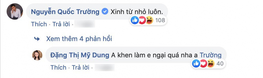 Ngay lập tức Quốc Trường đã dành lời khen cho hot girl xinh đẹp.    