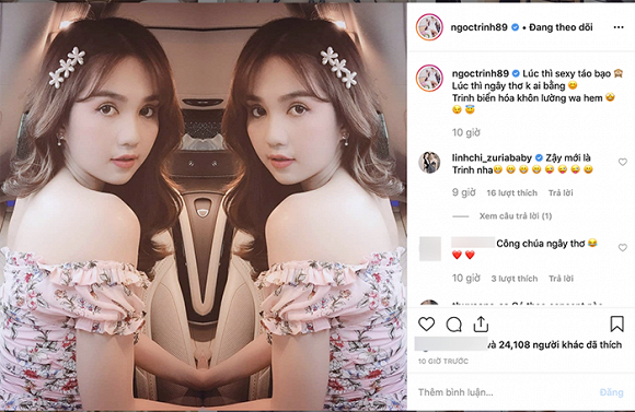 Ngọc Trinh tự khen mình trên trang cá nhân sau chuỗi scandal.  