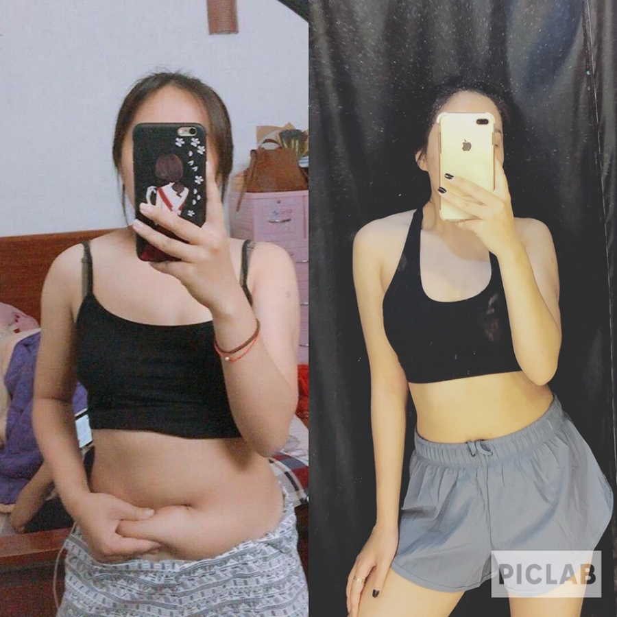 Cô nàng giảm 10 kg thành công sau một thời gian dài chăm chỉ tập luyện.