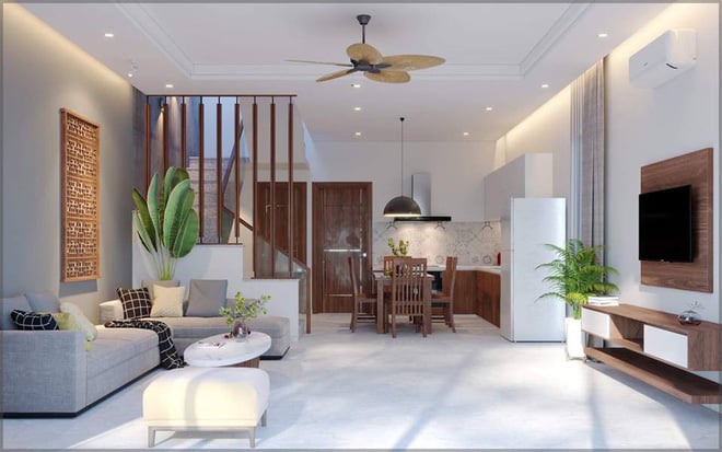 Một góc trong căn biệt thự của vợ chồng Bảo Thanh ở Hội An.    
