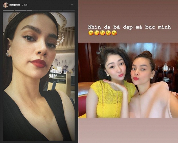 Vốn nổi tiếng là mỹ nhân hàng đầu showbiz Việt thế nhưng Hồ Ngọc Hà cũng phải tỏ râ ghen tị với sắc đẹp của Hoa hậu Nguyễn Thị Huyền. Hồ Ngọc Hà đã đăng tải bức ảnh chụp cùng Hoa hậu Nguyễn Thị Huyền và chia sẻ: 