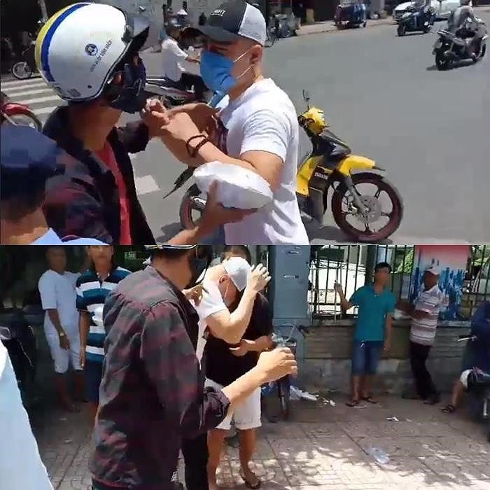 Mới đây ngày 9/6, trên mạng xã hội xôn xao với đoạn clip Lê Dương Bảo Lâm cùng vợ và người thân đi phát cơm từ thiện trước một bệnh viện ở TP.HCM và bị 2 người đeo khẩu trang tiến tới đánh, ném hộp cơm và yêu cầu nhóm đi ra khu vực khác.    