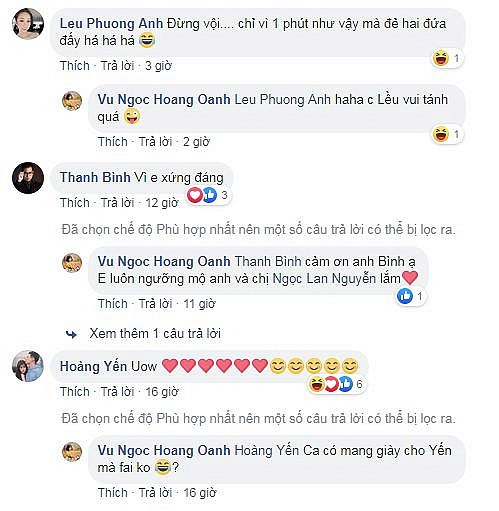 Lều Phương Anh nhắn nhủ đến Hoàng Oanh: “Đừng vội.. chỉ vì 1 phút như vậy mà đẻ hai đứa đấy”.    