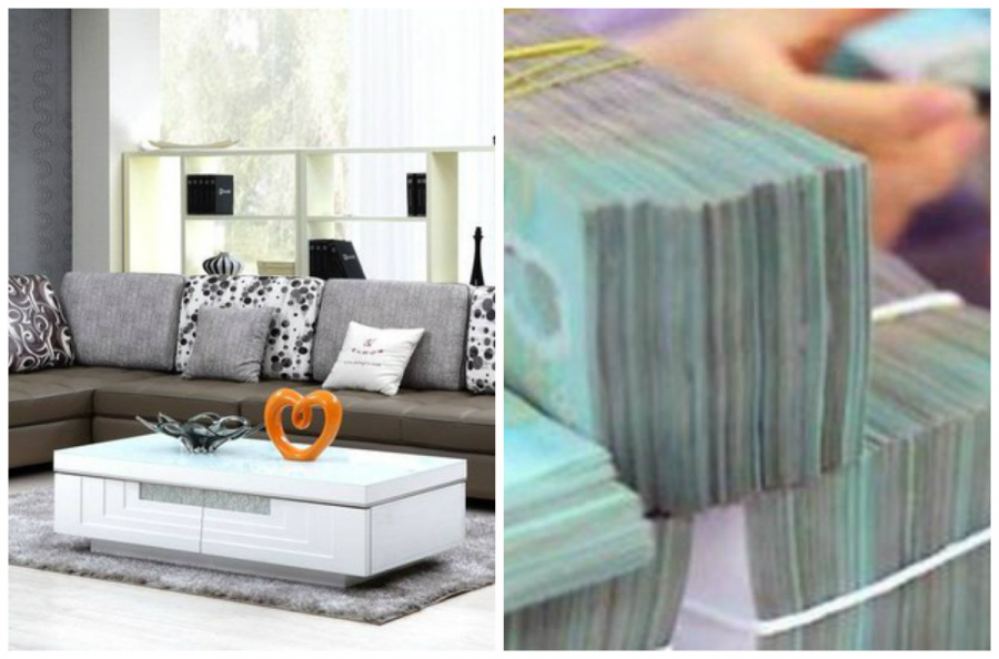 Không đặt gương sau lưng sofa