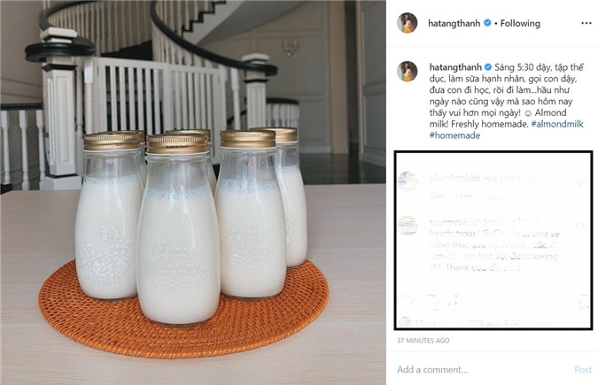 Tăng Thanh Hà vừa cập nhật dòng trạng thái mới lên instagram.    