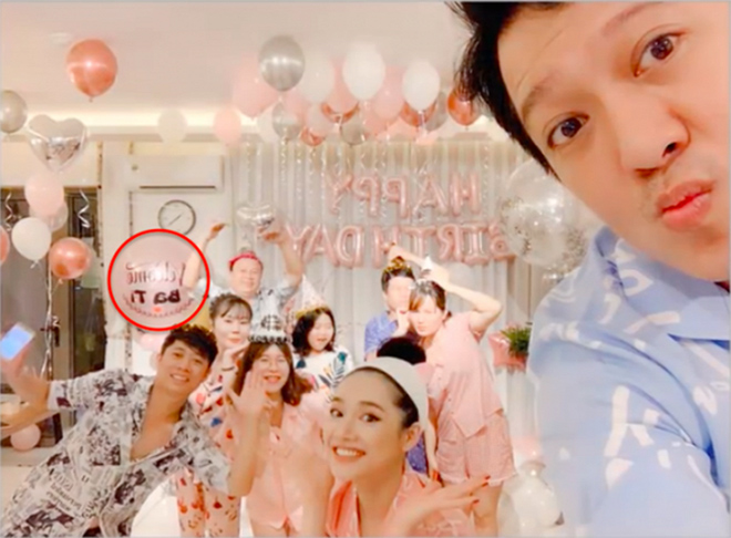 Trong dịp sinh nhật của Trường Giang mới đây, cả hai cũng vô tình để lộ tên con gái trong clip mừng sinh nhật tại nhà.    