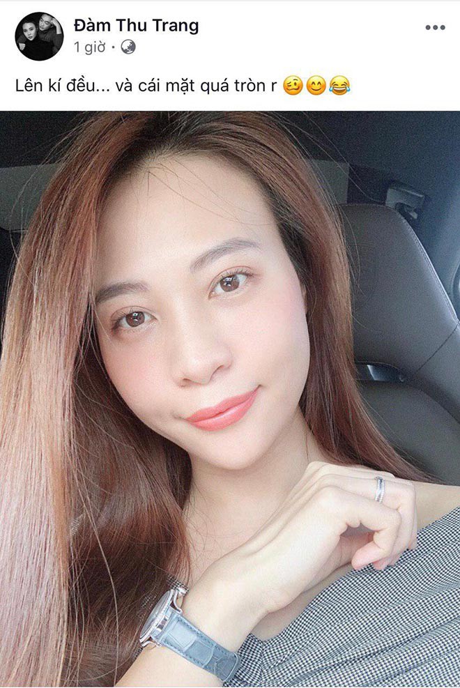 Đàm Thu Trang lần đầu lên tiếng về tin đồn có em bé. Cô viết lên trang cá nhân: 