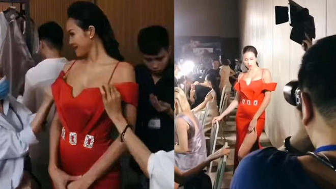Vòng hai của người mẫu lớn bất thường khi diện đầm bó sát Sh88bet đăng ký miễn phí.  