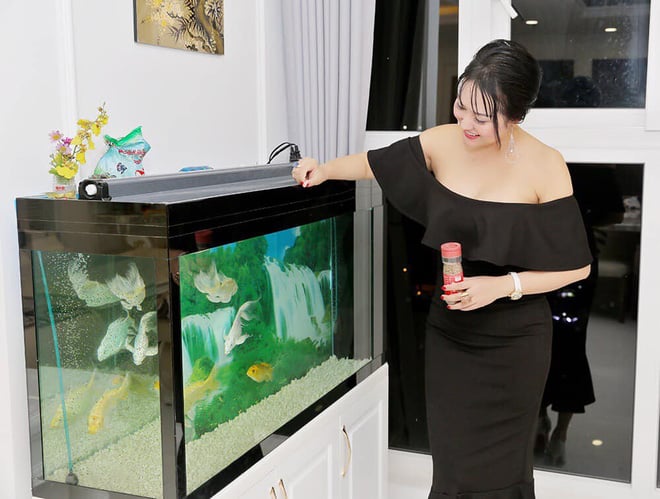 Căn hộ Penthouse của Phi Thanh Vân nằm trên tầng cao nhất của một cao ốc sang trọng với diện tích hơn 200m vuông được người đẹp tự tay thiết kế, lựa chọn và trang trí nội thất hiện đại.