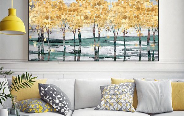 Treo tranh cây rừng hút tài lộc
