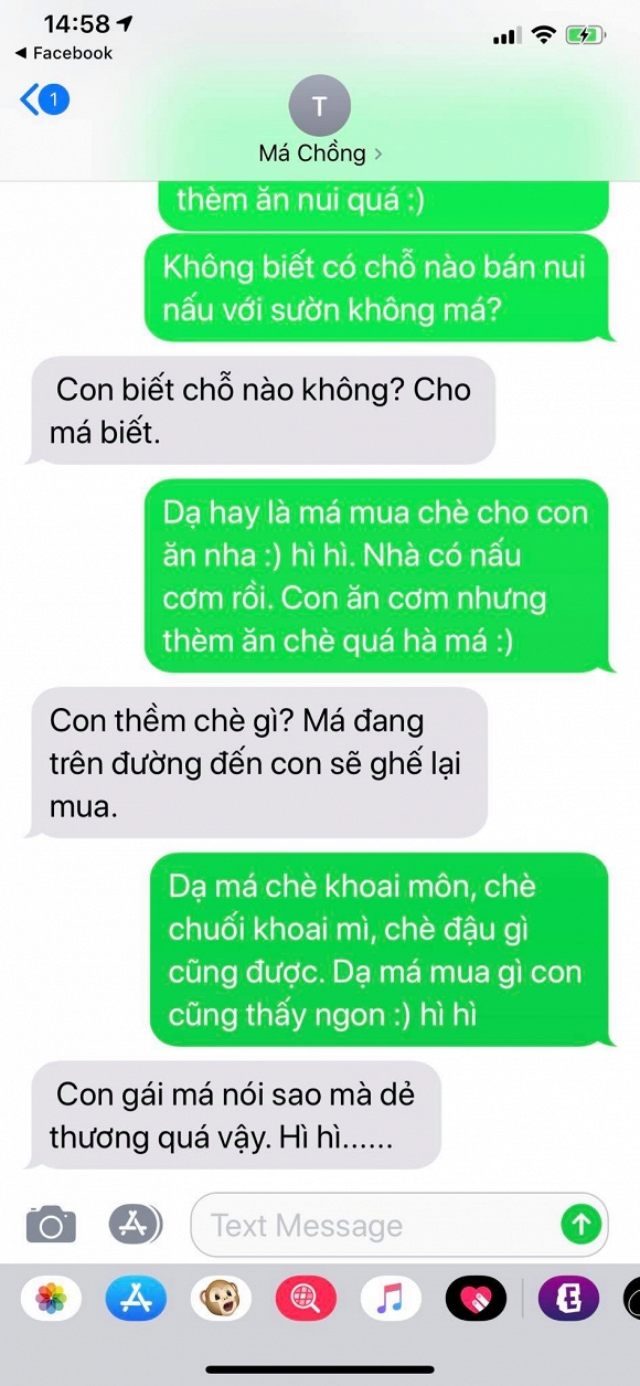 Biết Thanh Thảo bị thương ở chân, mẹ chồng của cô còn chu đáo hỏi con dâu muốn ăn gì để mua thức ăn cho cô.