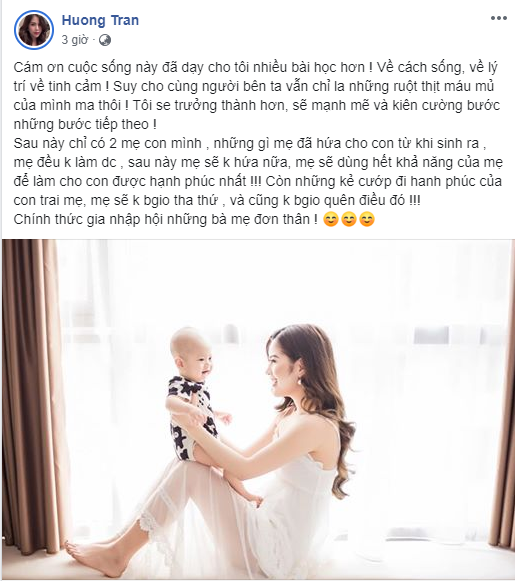 Hương Trần xác nhận chính thức gia nhập hội những bà mẹ đơn thân