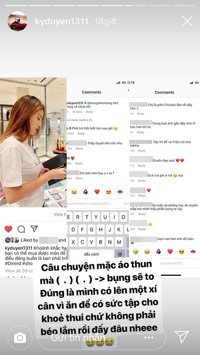 Kỳ Duyên từng đổ lỗi cho chiếc áo rộng khi bị cư dân mạng chê nhìn trong như “cô bé đô con”