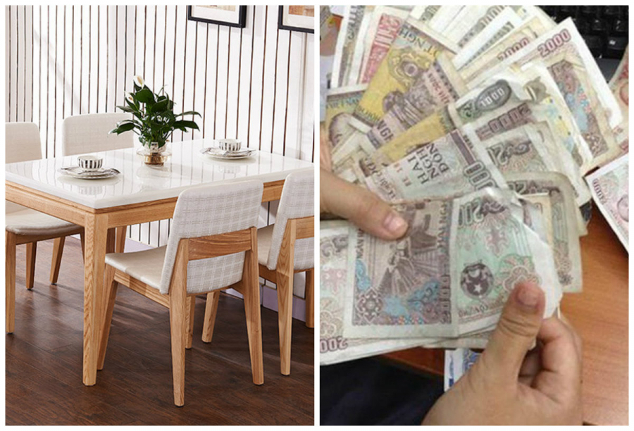 Đặt bàn ăn thẳng nhà vệ sinh nghèo khó