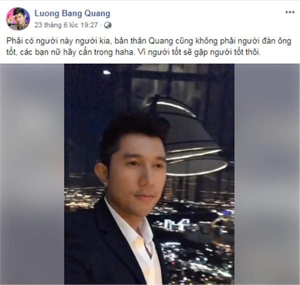 Nam ca sĩ lại liên tục đăng tải những dòng trạng thái với thái độ bất cần.