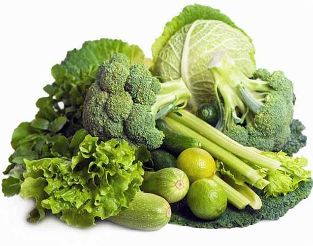 Rau lá xanh tốt cho bé