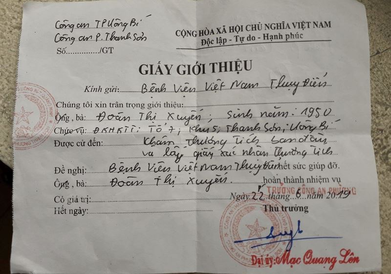 Sự việc sau đó đã được trình báo lên công an.