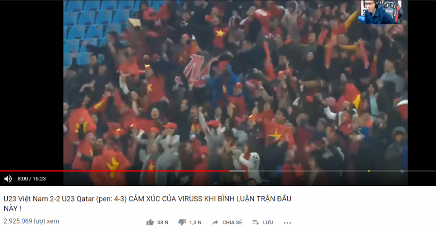 Clip reaction gần được 3 triệu view