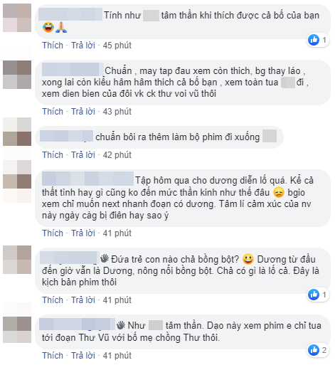 Những bình luận chỉ trích thái độ hỗn láo của nhân vật Ánh Dương.