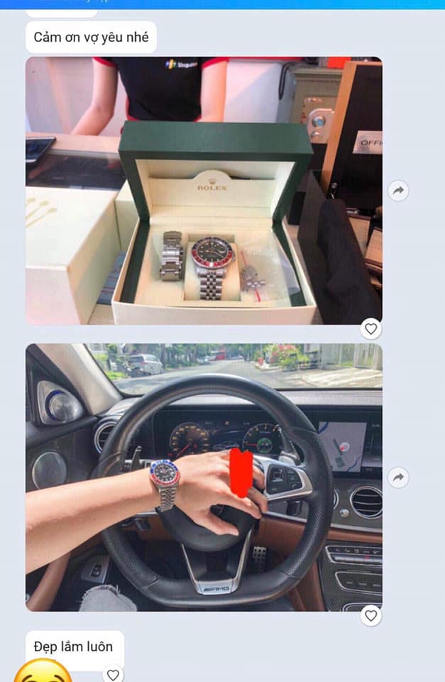 Chiếc đồng hồ mà cô nàng mua tặng người yêu.